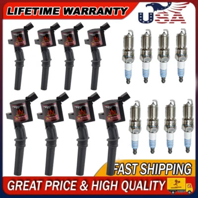8 Ignition Coils & Iridium Spark Plugs For Ford Crown Victoria 4.6L V8 1998-2011 - Image 1 of 4