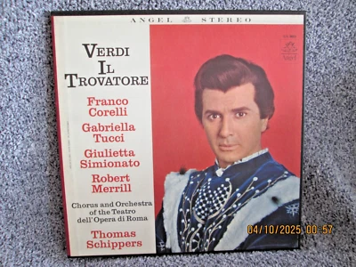 GIUSEPPE VERDI/IL TROVATORE/3 BOX SET/LP/33 1/3 RPM/FRANCO CORELLI/ANGEL RECORDS - Image 1 of 3