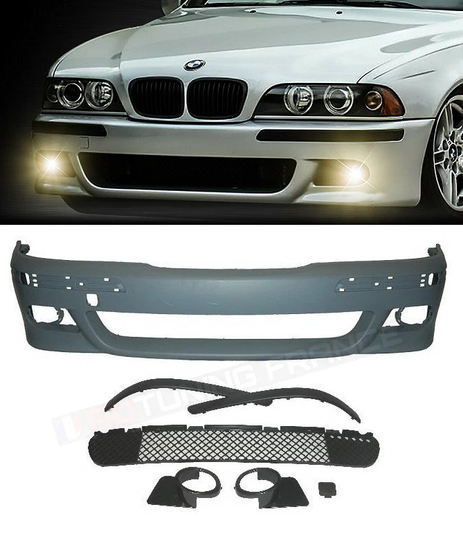 M STYLE BMW 5 SERIES E39 4DR SALOON TOURING & M5 SPORT STYLE FRONT BUMPER KIT GRILLE UK.