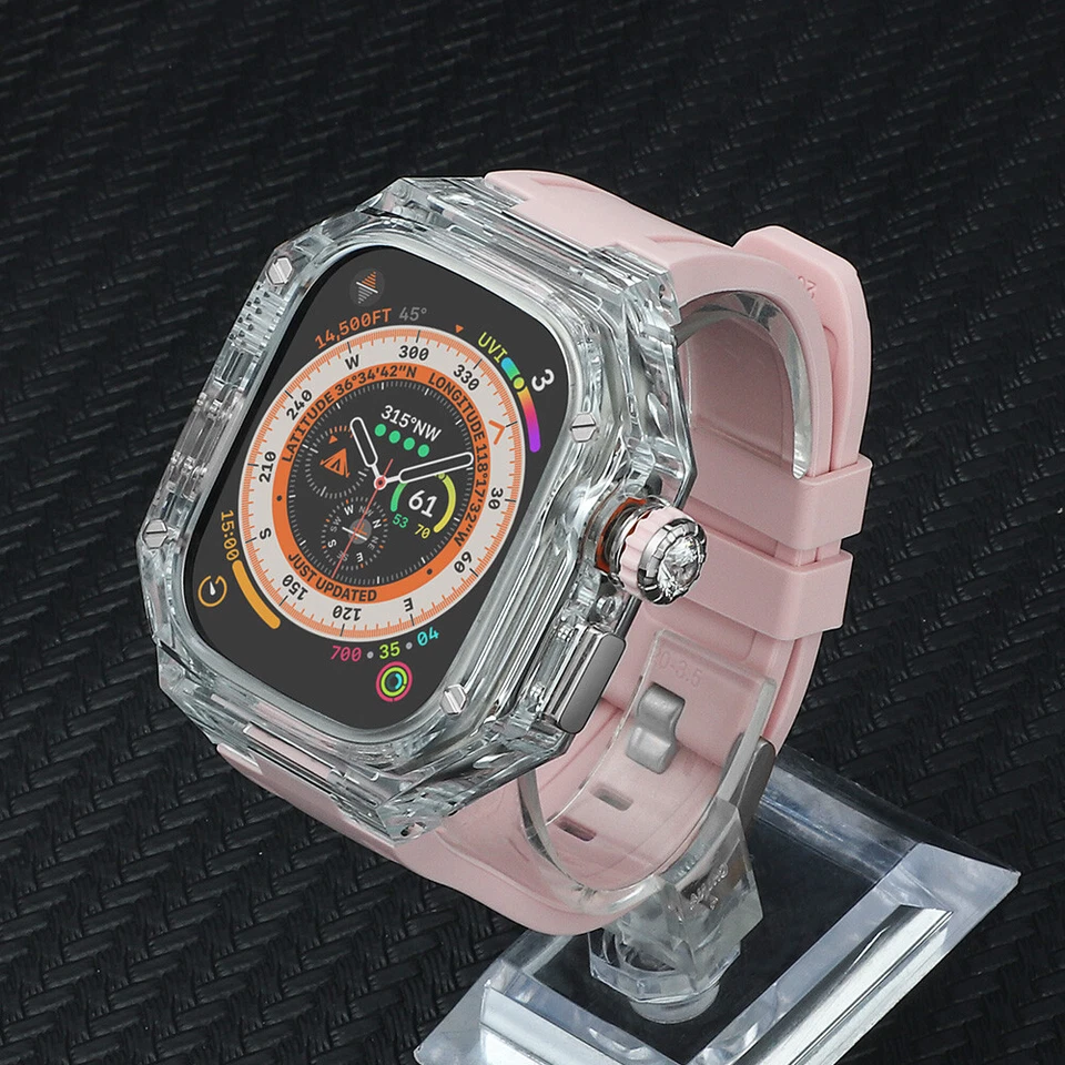 Funda para Apple Watch Ultra 49mm Refit Mod 8 7 6 5 4 SE 45 44 41 40mm Banda de Goma Foto 1 de 4