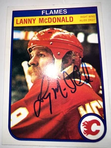 lanny mcdonald in person auto 82-83 opc - Picture 1 of 2
