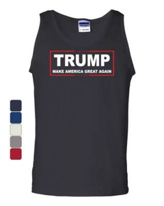 TRUMP for President 2024 Mens Tank Top Make America Great Again Sleeveless Shirt - Picture 1 of 6