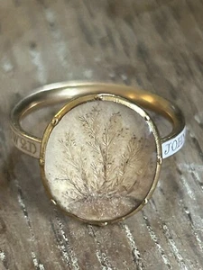 Antique Georgian Gold & White Enamel Child’s Mourning Ring 1770 - Picture 1 of 6