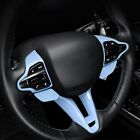 For Hyundai Veloster N 2019-2022 Blue Steering Wheel Frame Cover Chin Trim 2 set