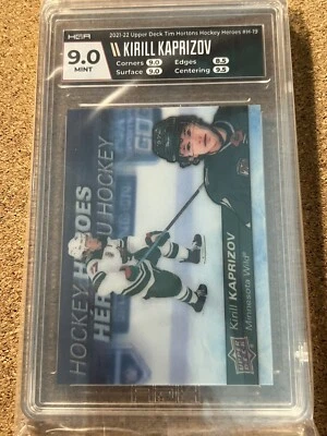 2021-22 Upper Deck Tim Hortons Hockey Heroes Kirill Kaprizov HGA 9.0 Grade - Image 1 of 4