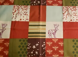 Etsuko Furuya Echino Japanese Fabric Natural Bees Deer Lightweight Canvas 1/2 yd - Picture 1 of 2