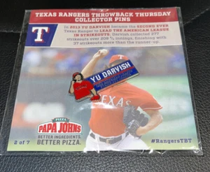 Yu Darvish Texas Rangers 2017 Throwback Thursday 2013 Collector Pin  - Picture 1 of 2
