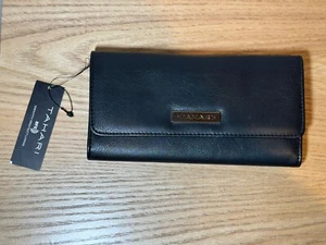 Neu mit Etikett Tahari Damen-Geldbörse mit Druckknopf-Dreifachfaltung schwarz RFID-SCHUTZ - Bild 1 von 6