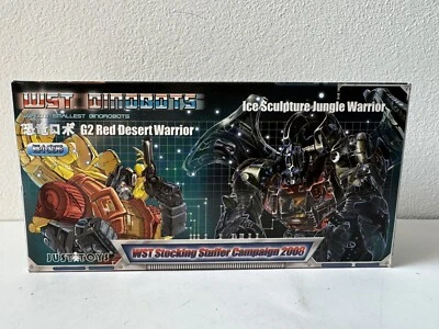 Justitoys Transformers G2 Red Desert Warrior &Ice Sculpture Jungle Warrior MIB - Immagine 1 di 4