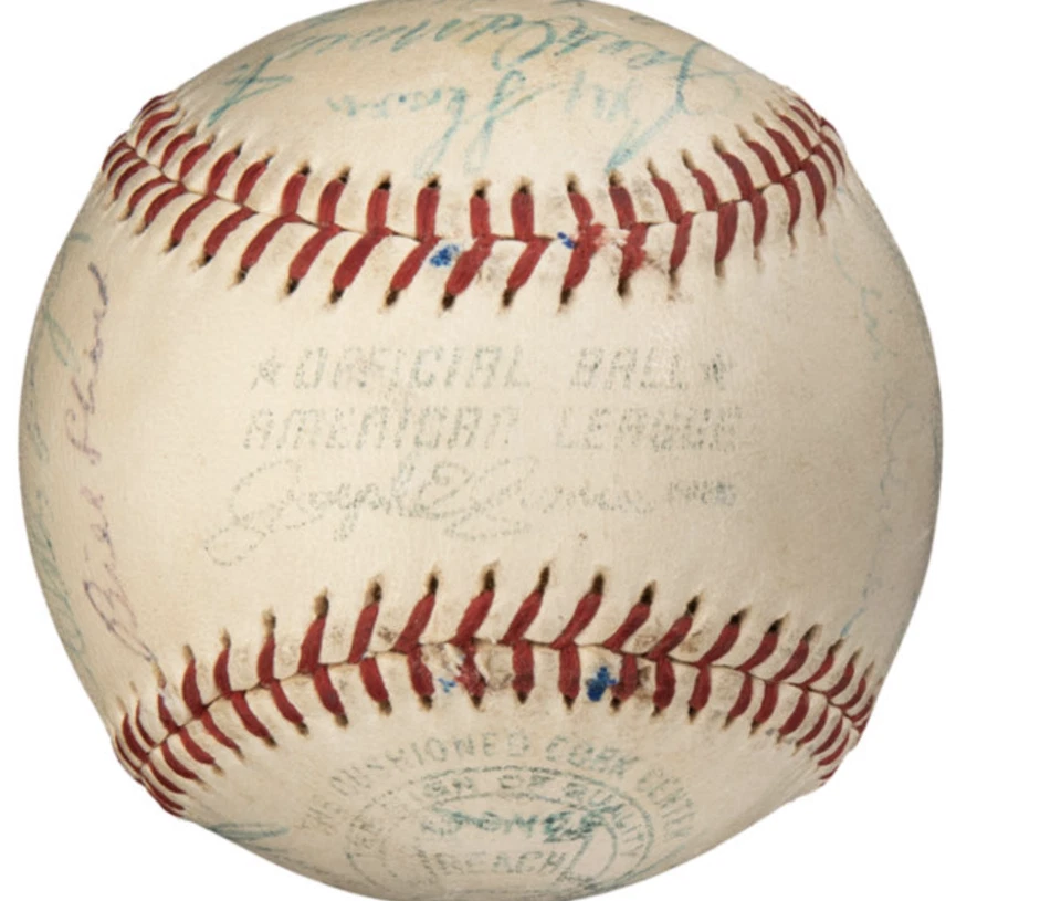 1960 New York Yankees Team Signed Baseball  - Image 1 of 4