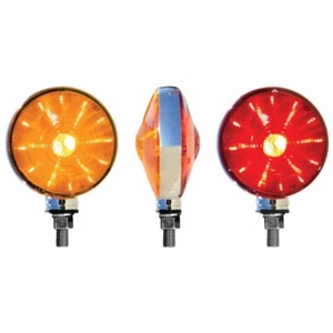 38 LED Double Face Turn/ Marker Light W/ Single Stud Mount - Amber/Red Lens - Picture 1 of 2