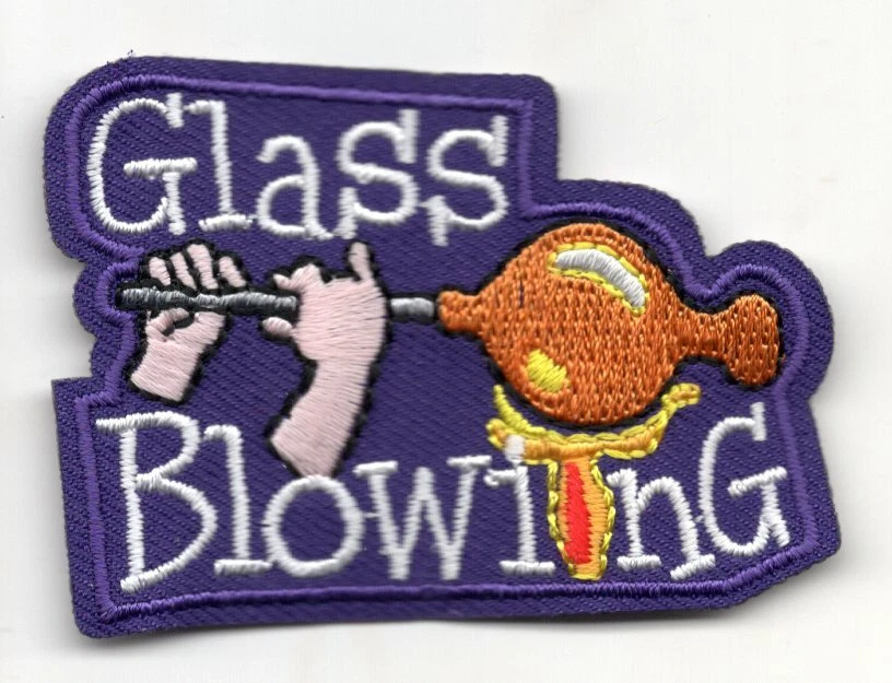 GLASS BLOWING Iron On Patch Crafts Hobby  - Image 1 of 1
