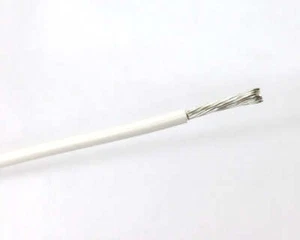 100' 10AWG WHITE Hi Temp PTFE Insulated Silver Plated 600 Volt Hook-Up Wire - Picture 1 of 1