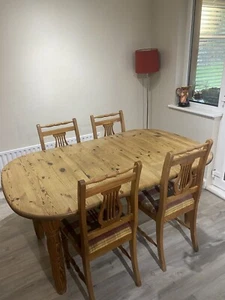 Kitchen Dining Table & Chairs - Extendable to Seat 8 pls read description photos - Picture 1 of 24