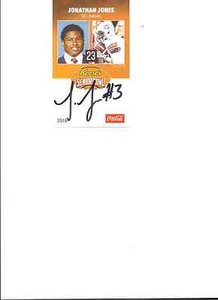 TARJETA TAZÓN SENIOR FIRMADA JONATHAN JONES AUBURN TIGERS CON CERTIFICADO DE AUTENTICIDAD - Imagen 1 de 1