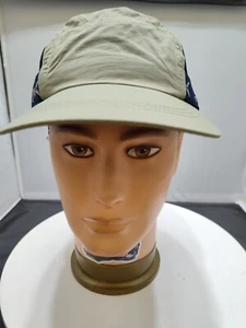 Columbia Sportswear 5 Panel Mesh Sides Fish Pattern Green Athletic Hat Cap - Picture 1 of 15