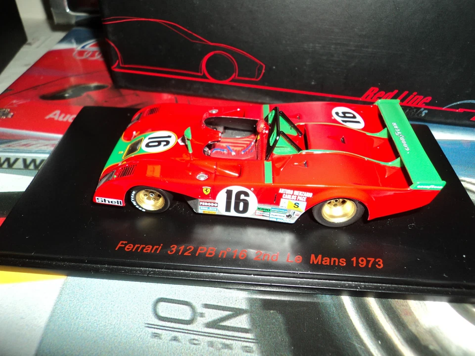 Red Line 1/43 Ferrari 312 PB#16 2nd Le Mans 1973 RL021 - Immagine 1 di 1