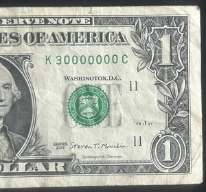 (MULTI MILLIONAIRE!)$1 Very Rare 30 MILLION Note Fancy Serial Number K30000000C - Picture 1 of 4