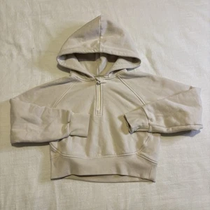 Athleta Girl All Day Half Zip Hoodie Girls Medium / 8-10 Cream Color EUC - Picture 1 of 2