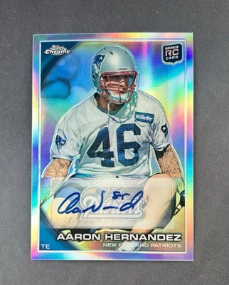 2010 Topps Chrome Rookie Autographs Refractors Aaron Hernandez RC Auto /50 *Read - Image 1 of 3