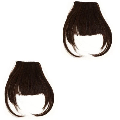 2pcs clip in bangs gefälschten bangs Haare Haare Bang Erweiterungen Frauen - Bild 1 von 4