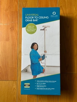 ABLE LIFE FLOOR TO CEILING GRAB BAR 8140 Lightly Used, Excellent Cond. In OG Box - Image 1 of 4