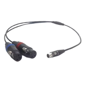 Cable de audio TA5F a doble XLR 3 pines hembra y barra colectora para ZAXCOM Deva 24, Nomad Nova2 - Imagen 1 de 4