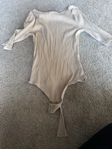 Express gerippter hellbrauner Body Damen Größe Large - Bild 1 von 7