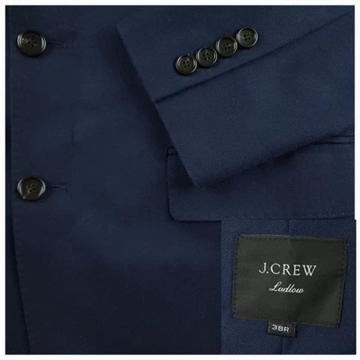 J Crew Blazer Sport Coat Mens 38R Ludlow Moon Wool Blend Slim Fit Deconstructed - Image 1 of 4
