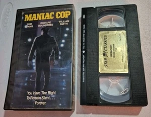 Maniac Cop VHS Rare Video Classics Horror Bruce Campbell Robert Z’Dar Tom Atkins - Picture 1 of 10