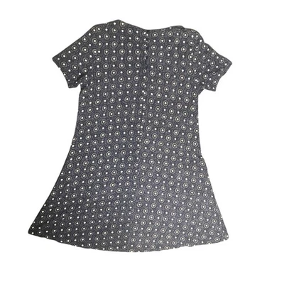 Fat Face Simone Dress Sz 8 Blue Floral Short Sleeve A-line Pockets Cotton Blend - Image 1 of 4