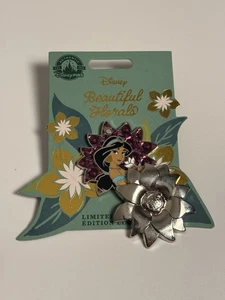 Disney Parks Pin 2022 Beautiful Florals Jasmine LE 4000 Aladdin #152334 - Picture 1 of 8