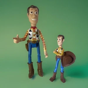 Toy Story Woody Action Figure 6" Disney Thinkway Toys 1995 & Small PVC - Picture 1 of 7