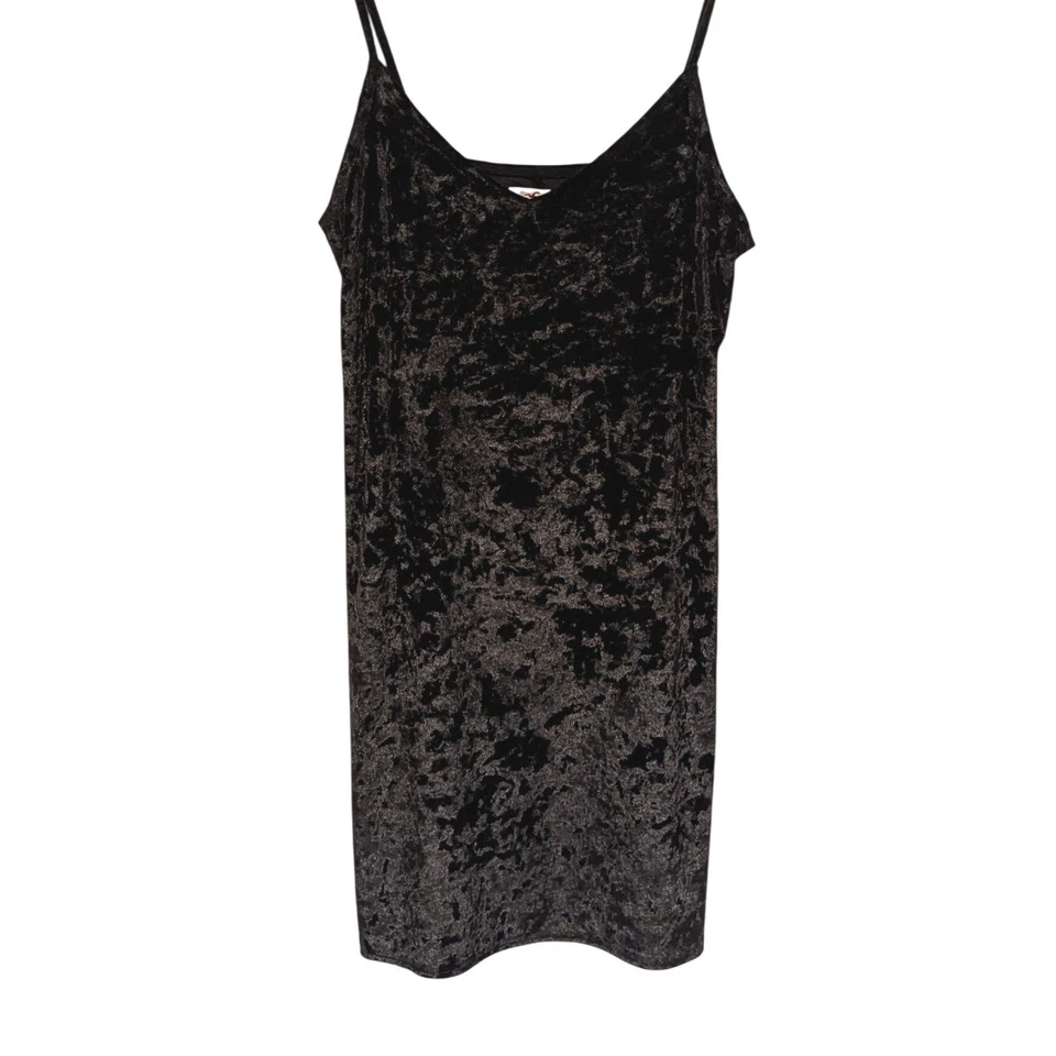 Mini Vestido Hollister Terciopelo Negro Correa de Espagueti Bodycon Fiesta Club Talla S Foto 1 de 4