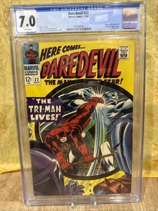 Daredevil #22 CGC 7.0 Graded Comic Book Tri-Man Marvel Comics 1966 Masked - Bild 1 von 3
