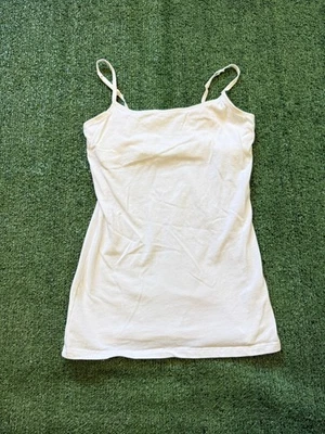 Women's Tank Top SO Brand White Cami Top Cute Size Med Y2K 2000s Built in Bra - Image 1 of 4