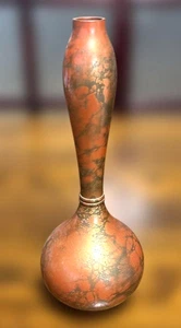 Japanese Flower Single Vase Takaoka Copperware φ3.5×H8.7inch Traditional Crafts - Picture 1 of 6