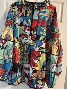 REASON DRIP JACKET Pop Art Uomo 3XL Pullover 1/2 Zip Multicolore All Over Grafica - Foto 1 di 2