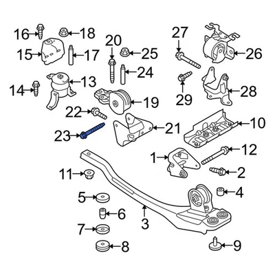 For Mercury Mariner 2005-2011 Mercury W715132S439K Engine Mount Bolt Foto 1 de 4