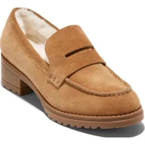 Cole Haan Gr. 6,5 Camea Lug Sole Penny Loafer Kunstfell - Bild 1 von 10