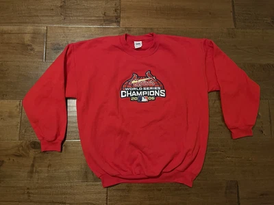 2006年世界系列冠军圣路易斯红雀队美国职棒大联盟棒球运动衫-男式XL — 第 1/4 张图片