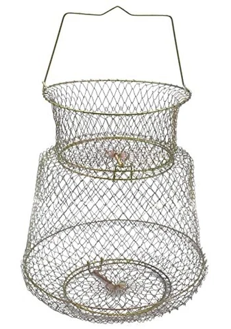 Metal Fish Basket. Wire Metal Fish Basket. Foldable Fishing Cage. Crab Fish Cover