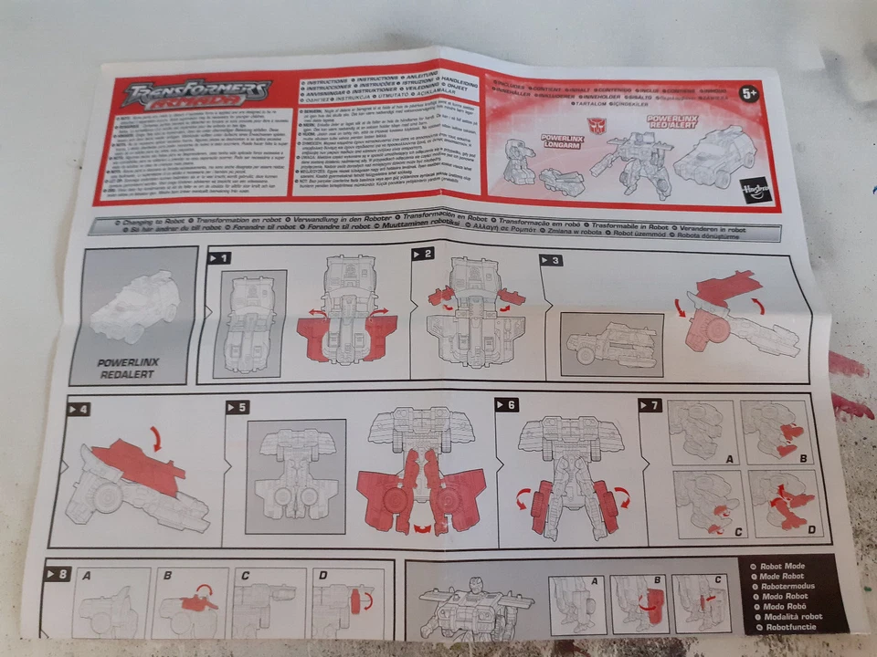 Transformers Armada Red Alert instructions - Image 1 of 1