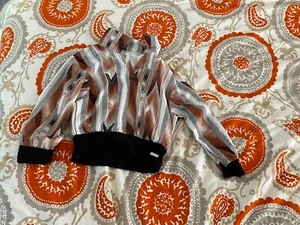 Indian sweatshirt for girls brown white and black abstract and cotton - Picture 1 of 4
