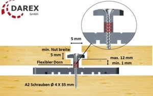 400 Kombi-Abstandhalter Terrassendielen und verdeckte Befestigung/WPC Clips 5mm - Bild 1 von 23