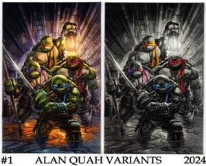 TEENAGE MUTANT NINJA TURTLES #1 (2024)- ALAN QUAH VIRGIN+BW EXCL. VARIANT SET - Picture 1 of 5