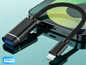 Female USB to USB-C Adapter Cable Micro USB 8 Pin Phone Card Reader 3.0 OTG - Imagen 1 de 8