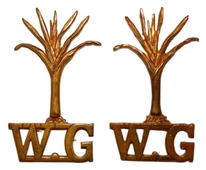 INSIGNIAS DE GORRA MILITAR BRITÁNICA, Par de charreteras de hombro de guardias galesas con respaldo - Imagen 1 de 4