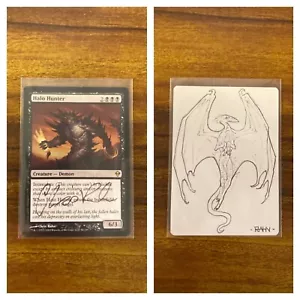 MTG✨Signed HALO HUNTER Artist Proof w/SKETCH✨Zendikar MINT RARE 2009 C. Rahn Art - Picture 1 of 9