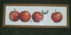 Four Red Apples, Carolyn Shores Wright, framed print, oblong gold frame, USA 